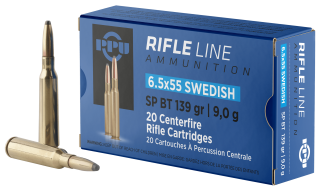 PPU PP6SWS Metric Rifle  6.5x55 Swedish 139 gr Soft Point Boat Tail 20rd Box
