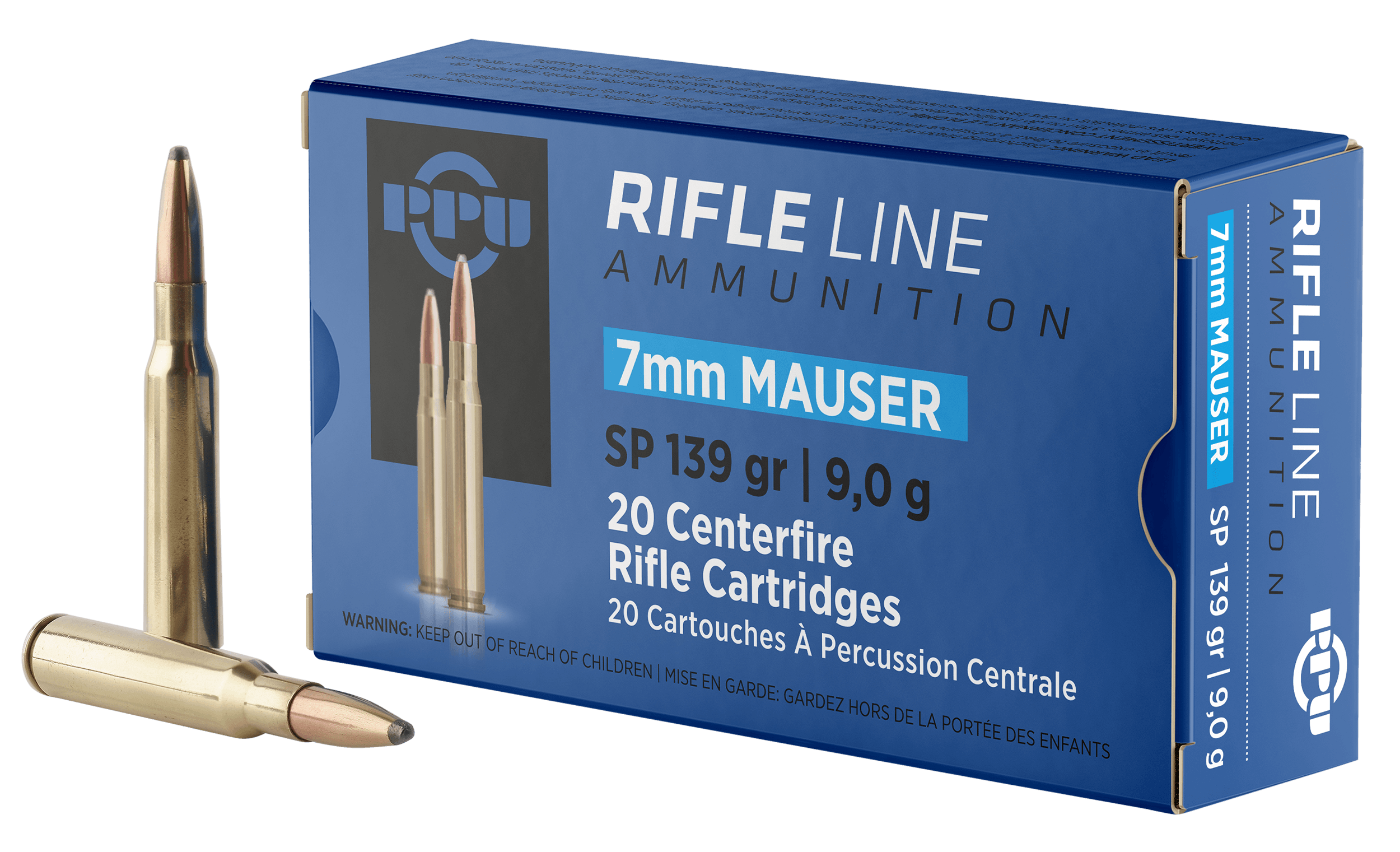 PPU PP7 Metric Rifle 7mm Mauser 139 gr Soft Point 20rd Box