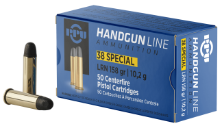 PPU PPH38SL Handgun  38 Special 158 gr Lead Round Nose 50rd Box