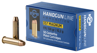 PPU PPH357MF Handgun  357 Mag 158 gr Flat Point Jacketed 50rd Box