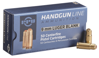 PPU PPB9L Blank Ammo  9mm Luger 50rd Box