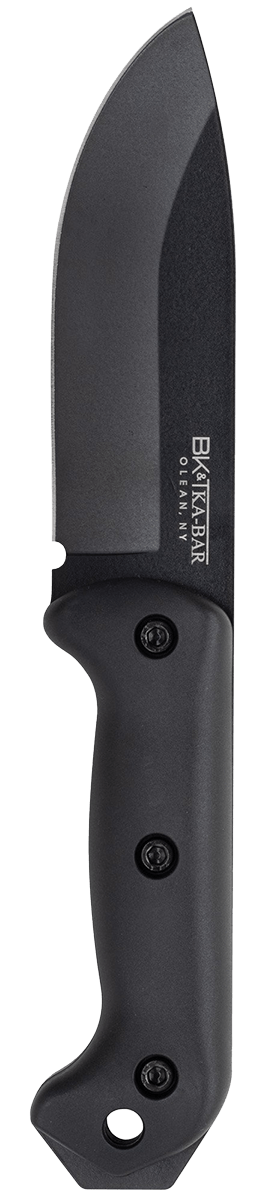 Ka-Bar BK2 Becker Campanion 5.25" Fixed Clip Point Drop Point Plain Black 1095 Cro-Van Blade Black Ultramid Handle Includes Sheath