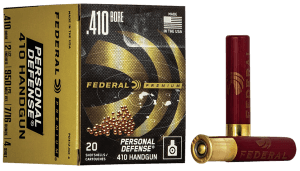 Federal PD412JGE4 Premium Personal Defense 410Gauge 2.50" 4Pellets 7/16oz 4Shot 20rd Box