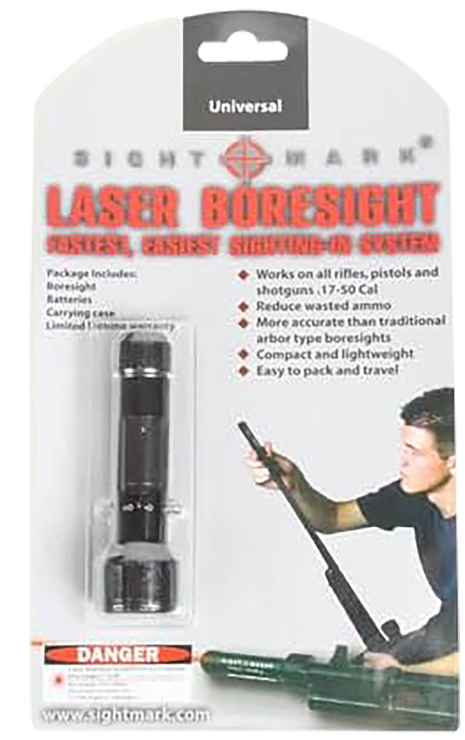 Sightmark SM39014 Universal Boresight Red Laser for Multi-Caliber (.17-.50 cal) Includes Battery Pack & Carrying Case - Image 2