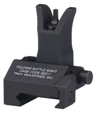 Troy Ind SSIGFBSFMBT00 Front Folding BattleSight M4  Black Hardcoat Anodized