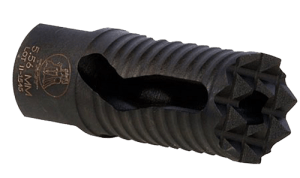Troy Ind SBRAMED05BT00 Medieval Muzzle Brake Black Steel with 1/2"-28 tpi Threads & 2.25" OAL for 5.56x45mm NATO AR-Platform