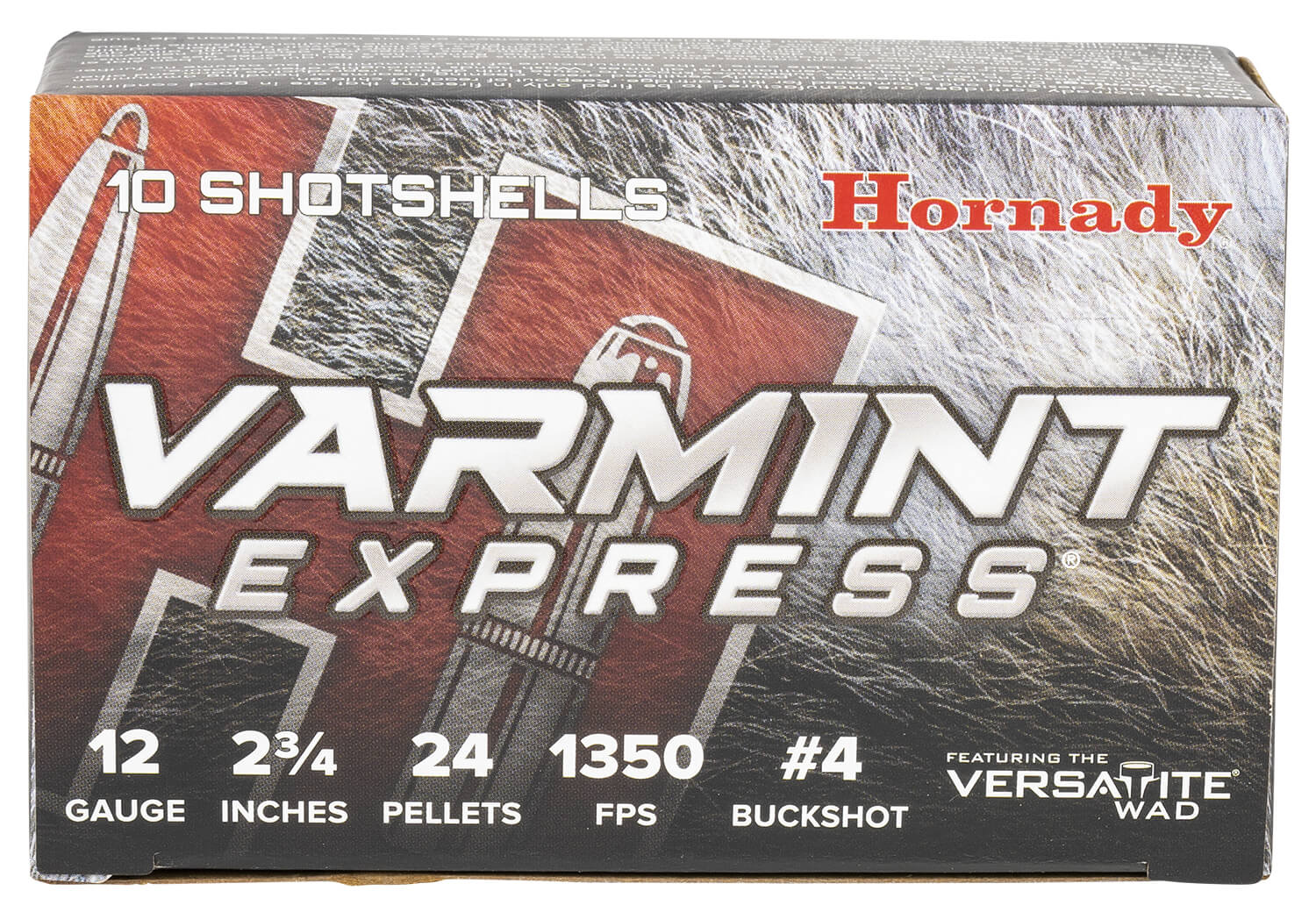 Hornady 86243 Varmint Express 12 Gauge 2.75" 4 Buck Shot 10rd Box - Image 2