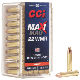 CCI 0023 Maxi-Mag Rimfire 22WMR 40gr Total Metal Jacket 50rd Box