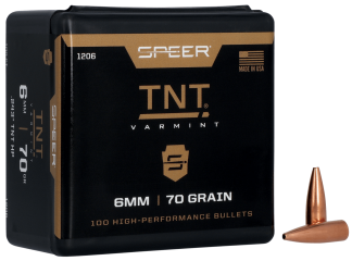 Speer 1206 TNT 6mm .243 70 gr Jacket Hollow Point 100rd Box/ 5 Case