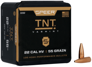Speer 1032 TNT 22 Cal .224 55 gr Jacket Hollow Point 100rd Box/5 Case