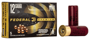 Federal PD13200 Premium Personal Defense Reduced Recoil 12 Gauge 2.75" 9 Pellets 1145 fps 00 Buck Shot 5 Bx/ 50 Cs