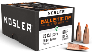Nosler 45150 Ballistic Tip  22 Cal .224 35 gr Ballistic Tip Lead Free/ 100rd Box