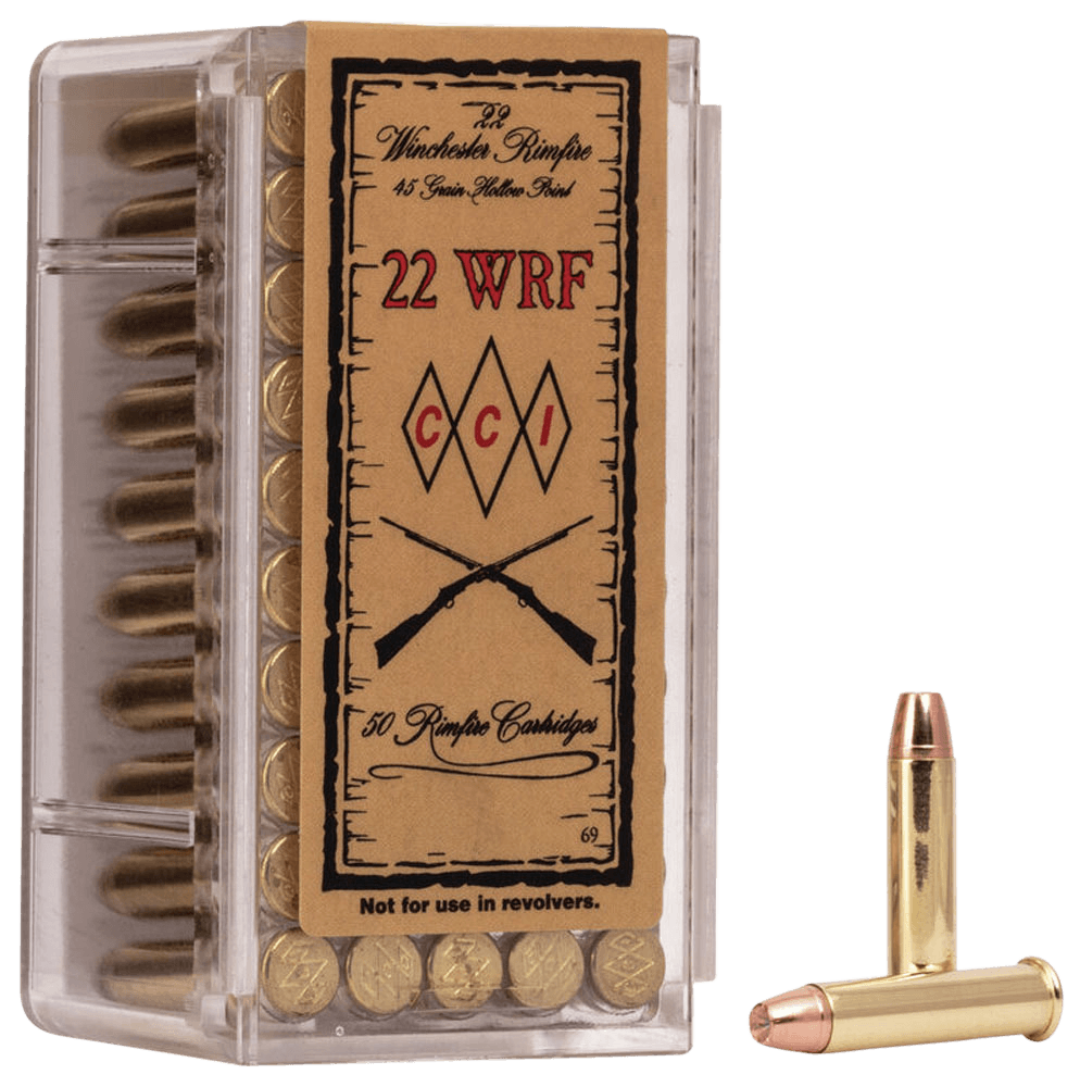 CCI 0069 Specialty WRF Rimfire 22 WRF 45 gr Jacketed Hollow Point (JHP) 50rd Box