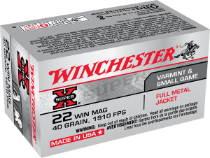 Winchester Ammo X22M Super X 22 WMR 40 gr Full Metal Jacket 50rd Box