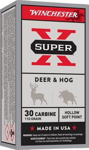 Winchester Ammo X30M1 Super X 30 Carbine 110 gr Hollow Soft Point 50rd Box
