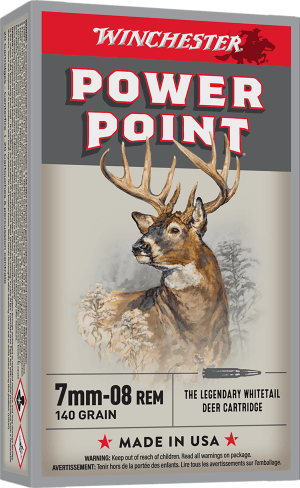 Winchester Ammo X708 Power-Point  7mm-08 Rem 140 gr Power Point 20rd Box