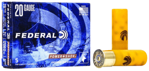 Federal F2033B Power-Shok Magnum 20Gauge 2.75" 20Pellets 1oz 3BuckShot 5 Per Box