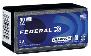 Federal 737 Champion Training Rimfire 22WMR 40gr Full Metal Jacket 50rd Box