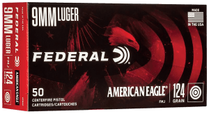 Federal AE9AP American Eagle Handgun 9mmLuger 124gr Full Metal Jacket 50rd Box