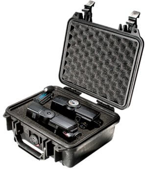 Pelican 1200000110 Protector Case Black Polypropylene Holds Handgun
