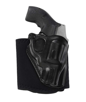 Galco AG158B Ankle Glove  Size Fits Ankles up to 13" Black Leather Hook & Loop Fits S&W J Frame Fits Charter Arms Undercover Right Hand