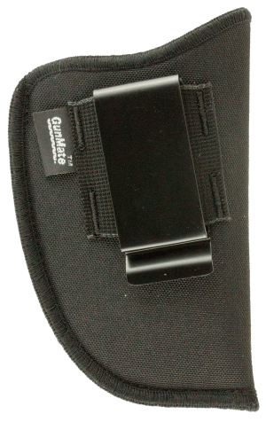 Uncle Mike's 21306 GunMate Holster IWB Size 06 Black Tri-Laminate Belt Clip Fits Med Frame Pistol Fits 4" Barrel Ambidextrous