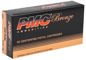PMC 380A Bronze 380 ACP 90 gr Full Metal Jacket 50rd Box