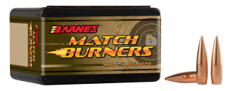 Barnes Bullets 30162 Match Burners  22Cal 69gr Match Burners Boat Tail 100/Box