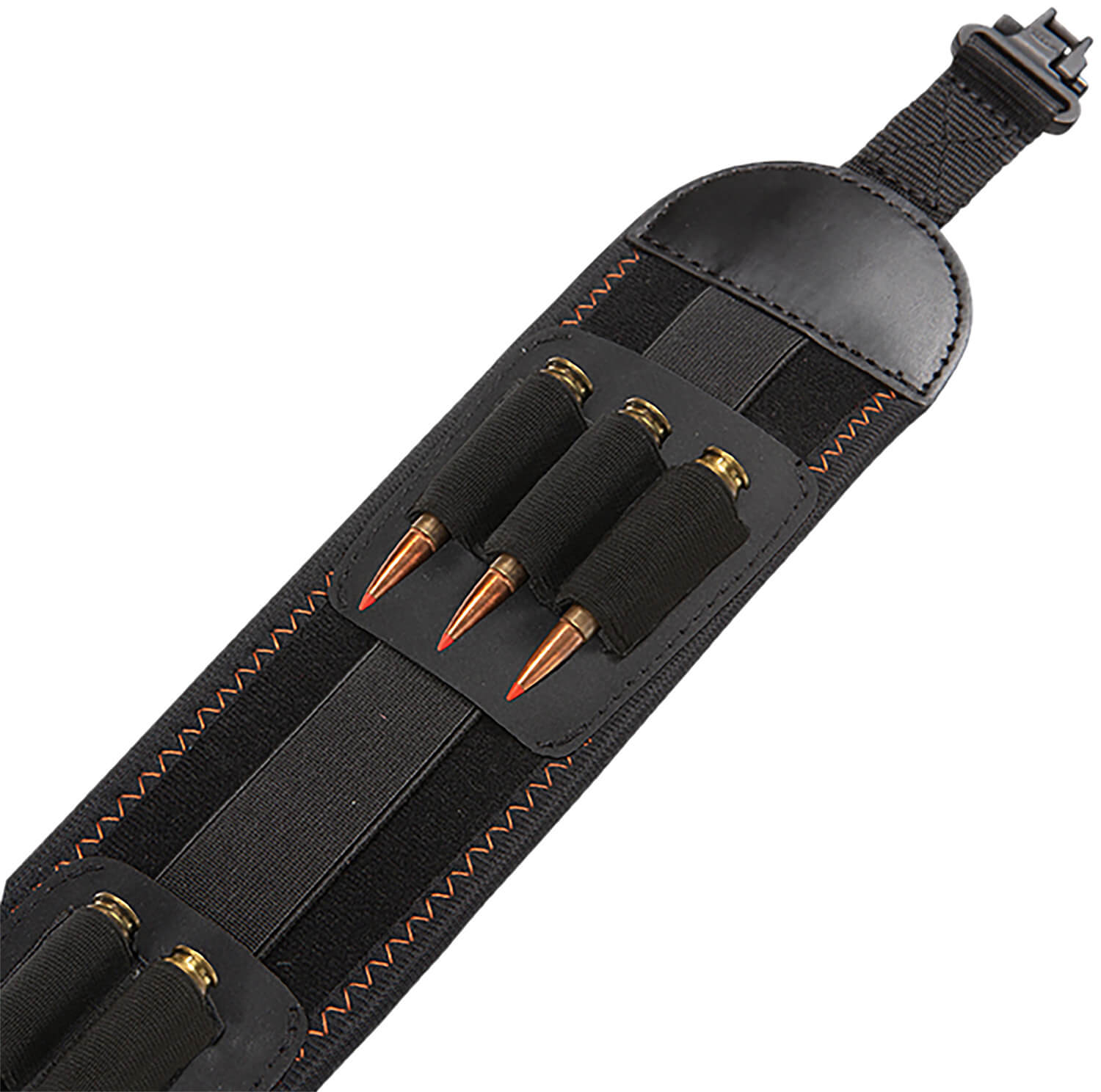 Allen 8888 Denali Sling made of Black Neoprene with Sharkskin Back 22"-42" OAL 3" W Adjustable Design & 5 Cartridge Loops for Rifle - Image 2