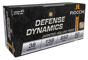 Fiocchi 38B Defense Dynamics 38 Special 158 gr Jacketed Hollow Point (JHP) 50rd Box