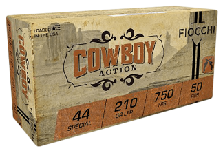 Fiocchi 44SCA Cowboy Action 44 S&W Spl 210 gr Lead Flat Point 50rd Box