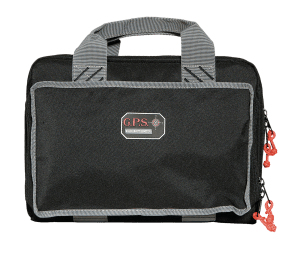 GPS Bags 1310PC Quad Black Nylon with Visual ID Storage System Mag Storage Pockets Lockable Zippers & Side Pockets Holds UP To 4 Handguns Includes Ammo Dump Cup