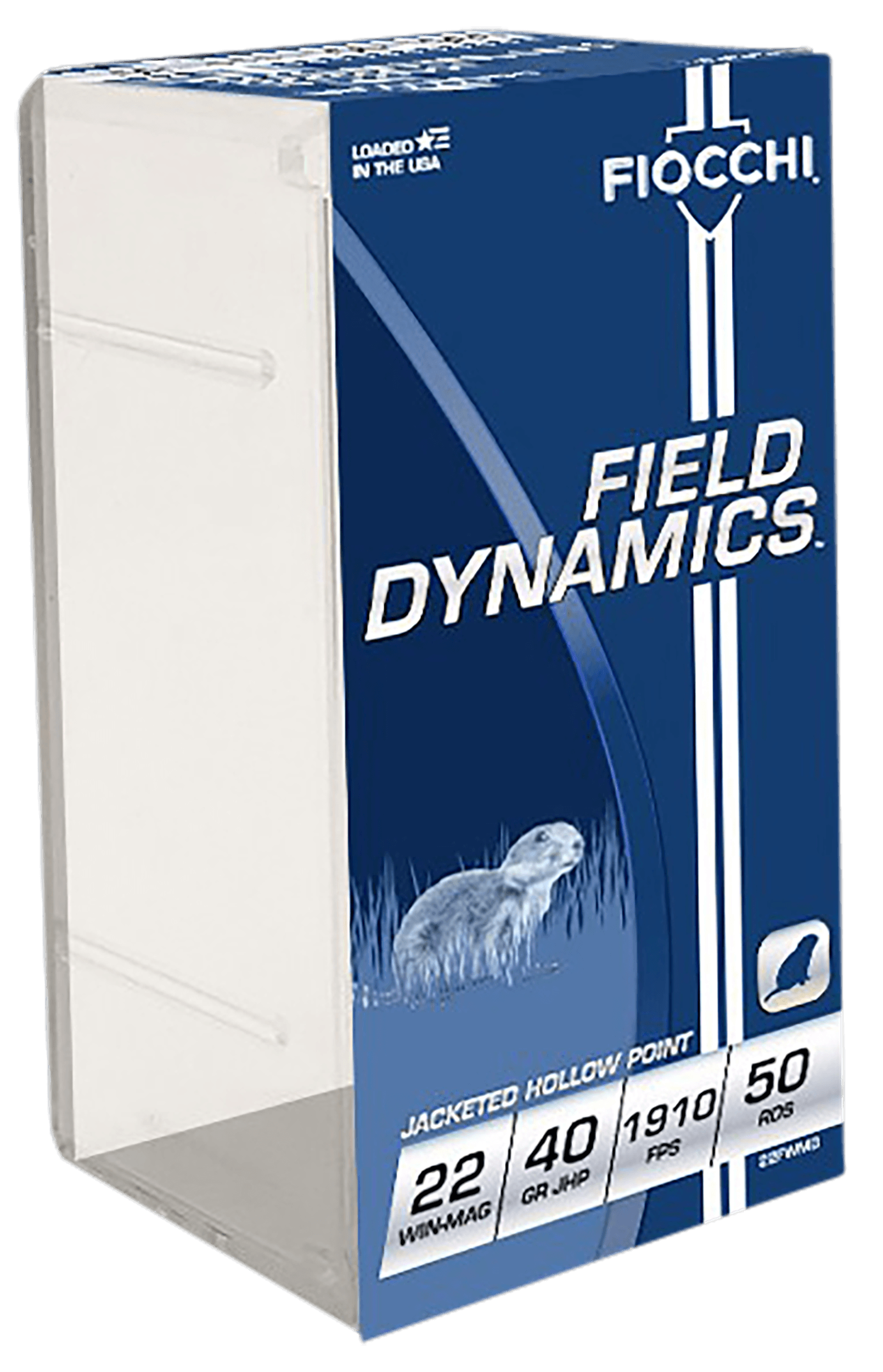 Fiocchi 22FWMB Field Dynamics Performance 22 WMR 40 gr Jacketed Hollow Point (JHP) 50rd Box