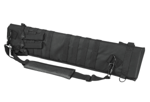 NcStar CVSCB2917B VISM Shotgun Scabbard made of 600D PVC with Black Finish MOLLE Webbing D-Ring 4 PAL Straps & Adjustable Retention Strap 29"-34.75" L