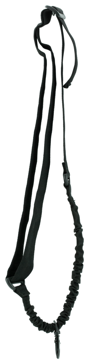 Aim Sports AOPS One Point Sling made of Black Elastic Webbing with 25" OAL 1.25" W & Bungee Design for Rifles