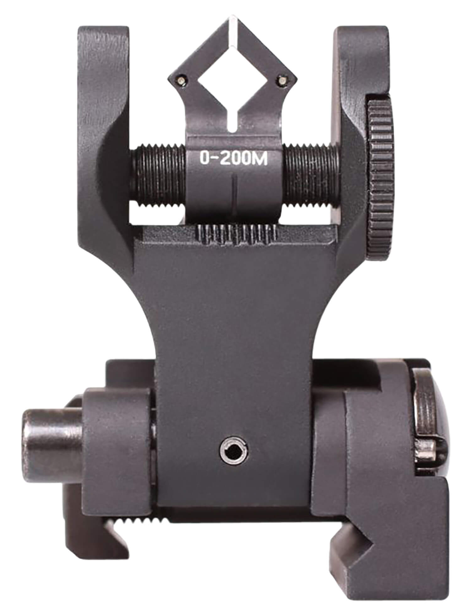 Troy Ind SSIGFBSTTBT00 Tritium Rear Folding BattleSight Round Black Hardcoat Anodized Folding for AR-15 - Image 2