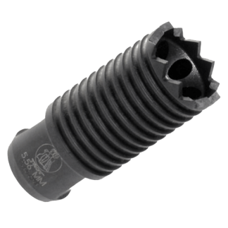Troy Ind SBRACLM05BT00 Claymore Muzzle Brake Black Steel with 1/2-28 tpi Threads & 2.25" OAL for 5.56x45mm NATO AR-Platform"