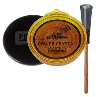 Primos 217 Power Crystal Turkey Friction Call Turkey Hen Sounds Attracts Turkeys Multi Color Crystal/Wood