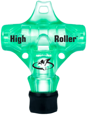 Primos 838 High Roller Whistle Call Mallard Drake/Pintail/Teal/Widgeon Sounds Attracts Ducks Green Polycarbonate