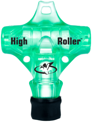 Primos 838 High Roller Whistle Call Mallard Drake/Pintail/Teal/Widgeon Sounds Attracts Ducks Green Polycarbonate
