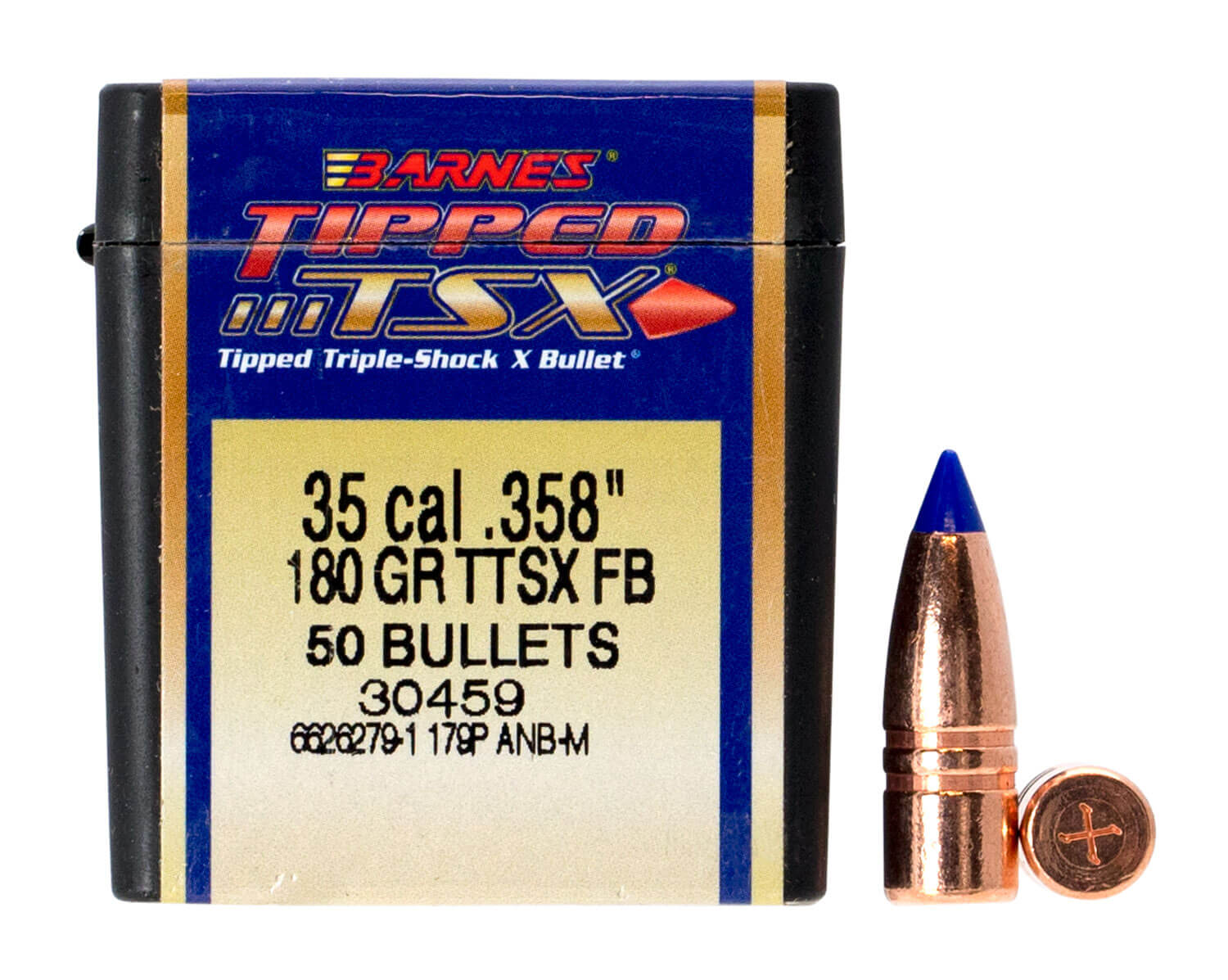 Barnes Bullets 30459 Tipped TSX 35 Caliber .358 180 GR TTSX Flat Base 50 Box - Image 2