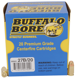 Buffalo Bore Ammunition 27B20 Personal Defense Strictly Business 380 ACP +P 95 gr Full Metal Jacket Flat Nose (FMJFN) 20rd Box