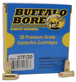 Buffalo Bore Ammunition 27F20 Standard Pressure Strictly Business 380 ACP 95 gr Full Metal Jacket Flat Nose (FMJFN) 20rd Box