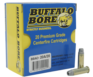 Buffalo Bore Ammunition 20A20 Heavy Strictly Business 38 Special +P 158 gr Soft Cast Hollow Point 20rd Box