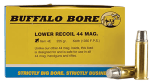 Buffalo Bore Ammunition 4E20 Low Recoil Strictly Business 44 Rem Mag 255 gr Hard Cast (HC) 20rd Box