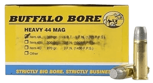 Buffalo Bore Ammunition 4A20 Heavy Strictly Business 44 Rem Mag 305 gr Hard Cast Lead Flat Nose 20rd Box