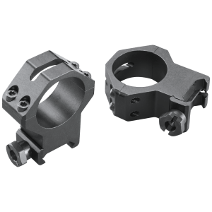 Weaver Mounts 48367 Skeleton Rings Four-Hole Black Anodized Aluminum 30mm Tube Extra High Weaver Mount