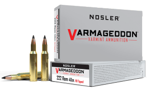 Nosler 65135 Varmageddon Varmint 222 Rem 40 gr Flat Base Tipped (FBT) 20rd Box