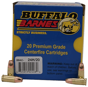 Buffalo Bore Ammunition 24H20 Buffalo-Barnes Strictly Business 9mm Luger +P+ 115 gr Barnes TAC-XP Lead Free 20rd Box