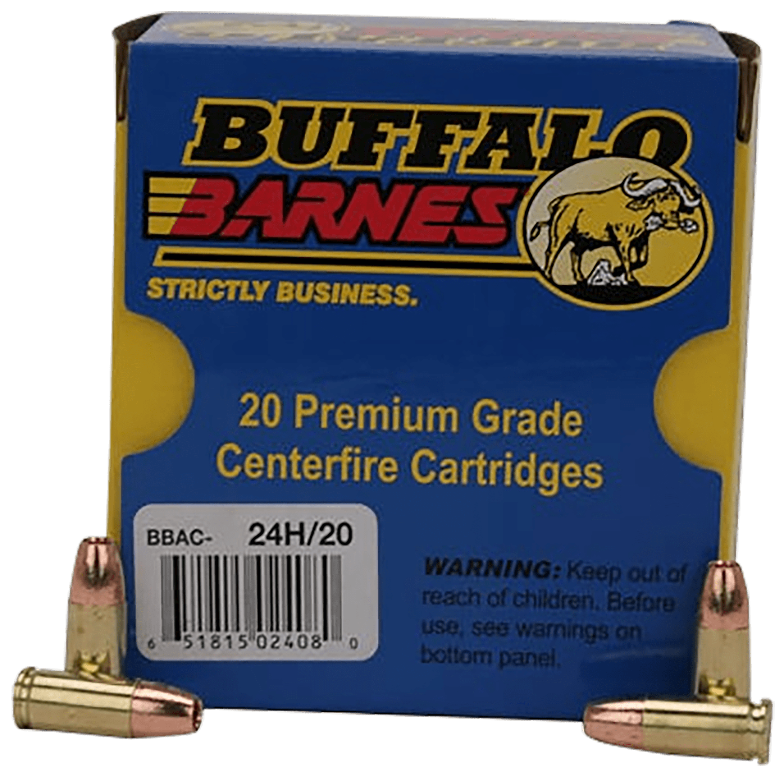 Buffalo Bore Ammunition 24H20 Buffalo-Barnes Strictly Business 9mm Luger +P+ 115 gr Barnes TAC-XP Lead Free 20rd Box